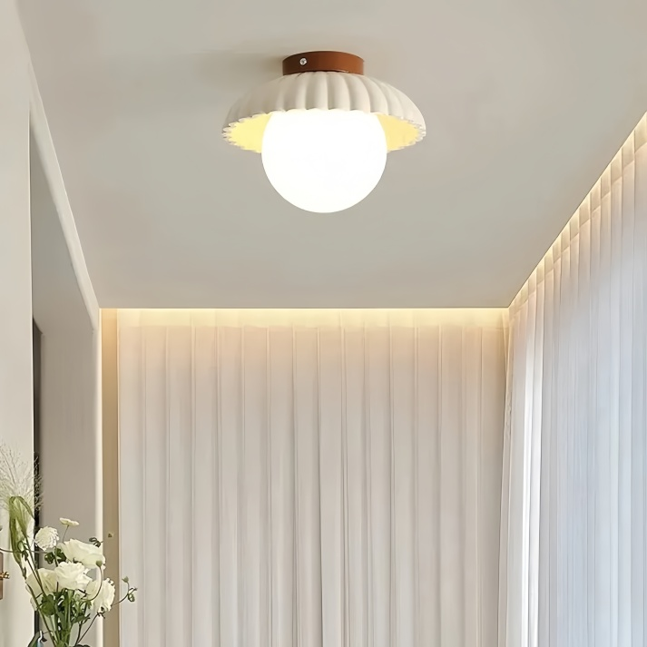 Moderne Loftlampe med Blomsterknop til Gang og Entré Loftlamper Tech Butik Hvid