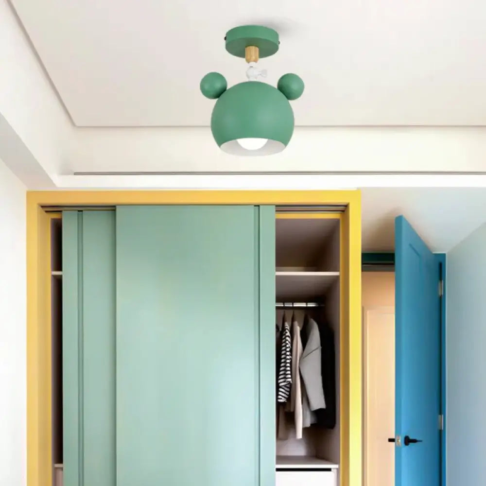 Moderne Loftlampe med Elegant Træ-Jern Design Børnelamper Tech Butik