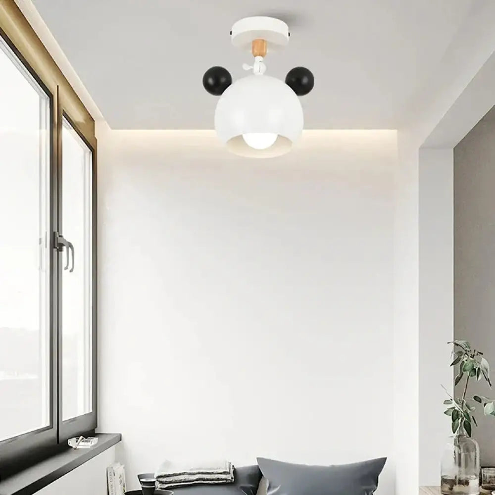 Moderne Loftlampe med Elegant Træ-Jern Design Børnelamper Tech Butik