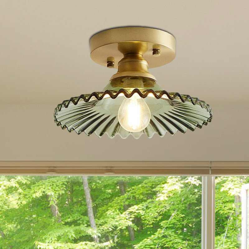 Flared Semi Flush Loftlampe – Industriel Elegance til Moderne Interiører Belysning Tech Butik