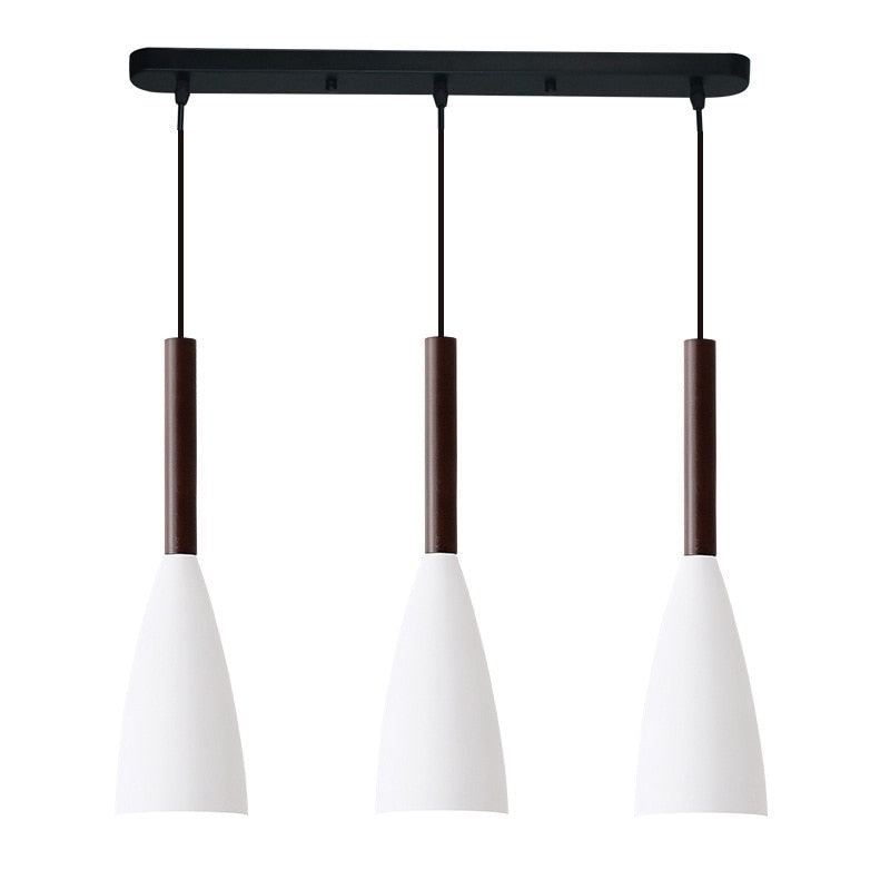 Moderne Nordisk Loftlampe Hængelamper Tech Butik 3 stk Rektangulær Hvid
