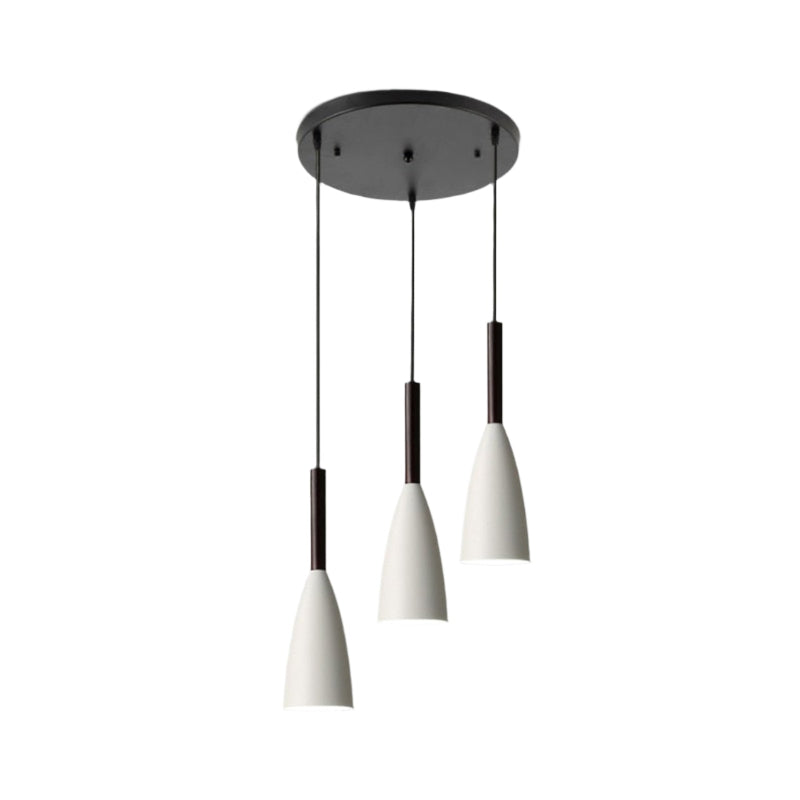 Moderne Nordisk Loftlampe Hængelamper Tech Butik 3 stk rund hvid