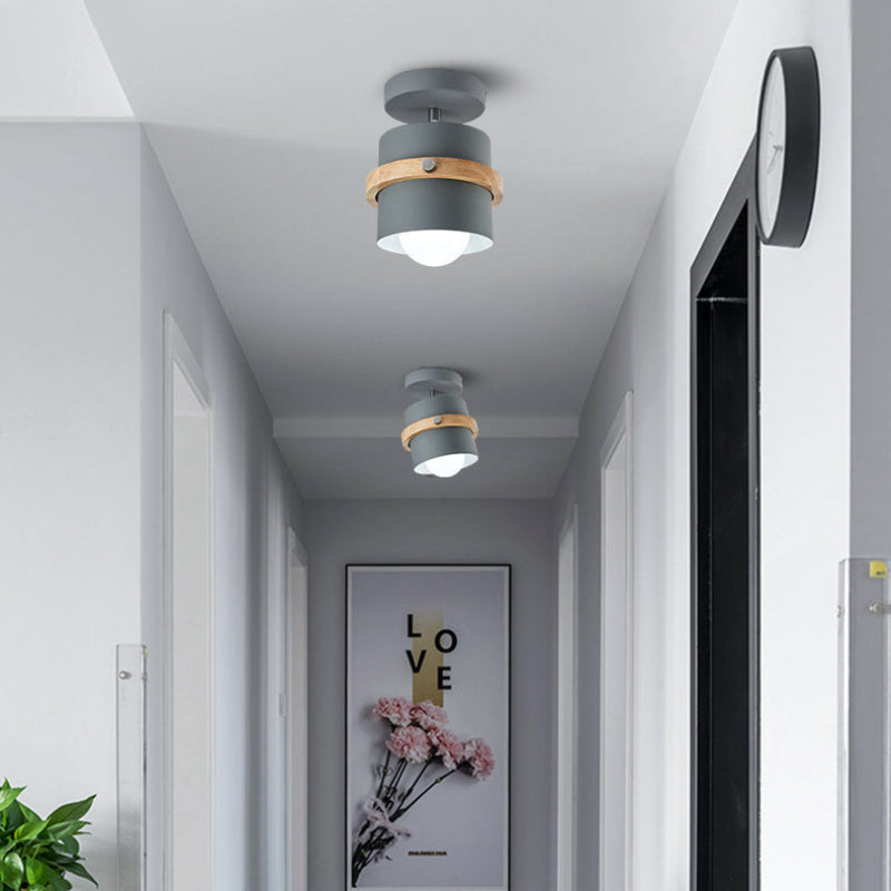 Moderne Nordisk Loftlampe med Roterbart Cylinderdesign Loftlamper Tech Butik Grøn