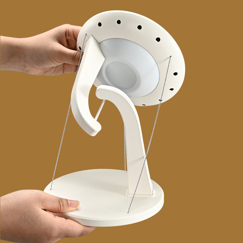 Moderne Rund LED-bordlampe og Mobilholder Praktiske lamper Tech Butik
