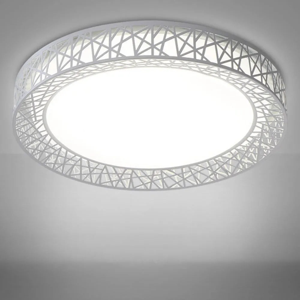 Moderne Rund LED Loftlampe til Hygge og Stil Lamp Tech Butik Hvid Dia 50cm x H 10cm Hvidt lys