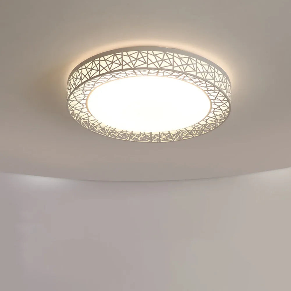Moderne Rund LED Loftlampe til Hygge og Stil Lamp Tech Butik Hvid Dia 50cm x H 10cm 3 Farveændring