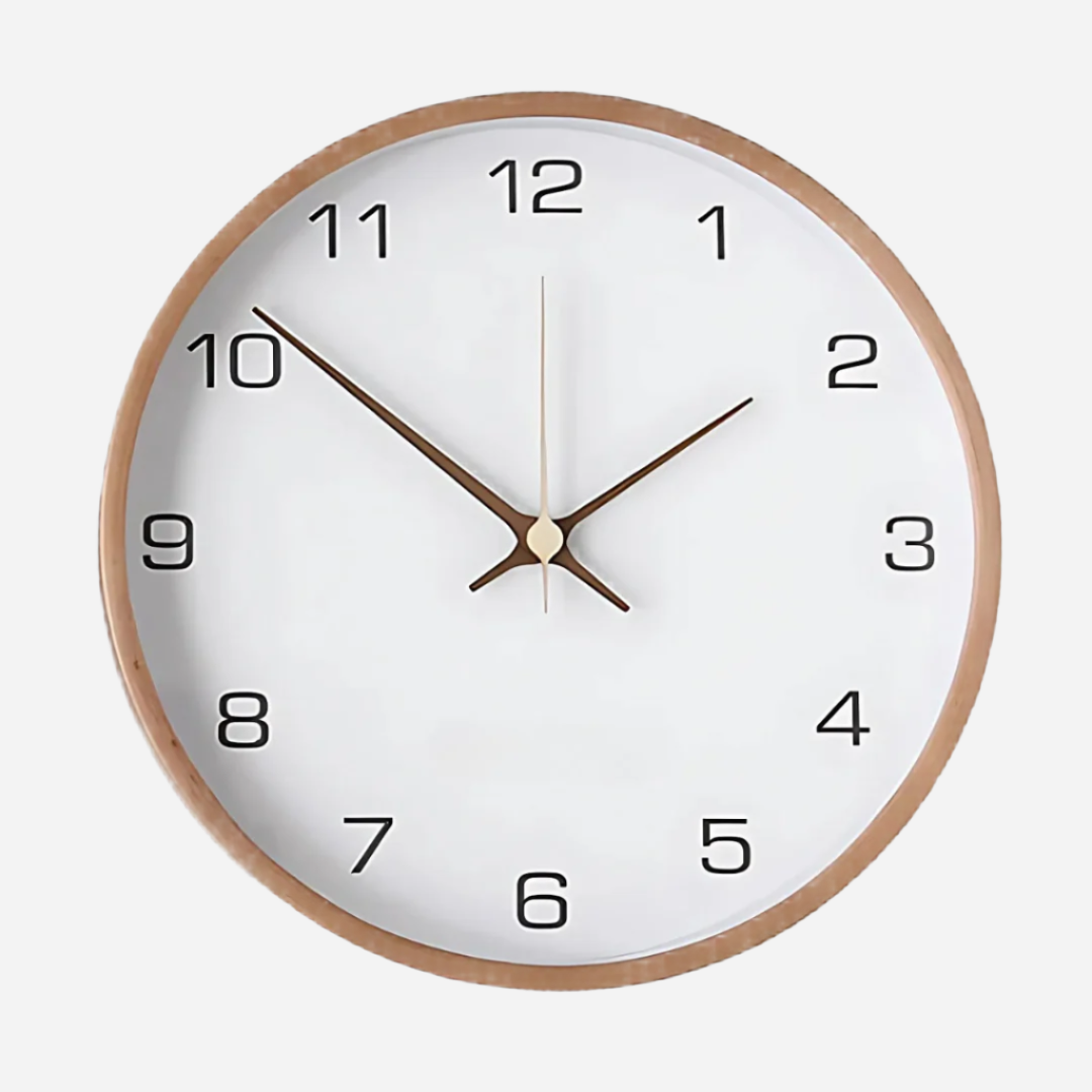 Moderne minimalistisk design stille vægur Ure Tech Butik Hvid 25 cm