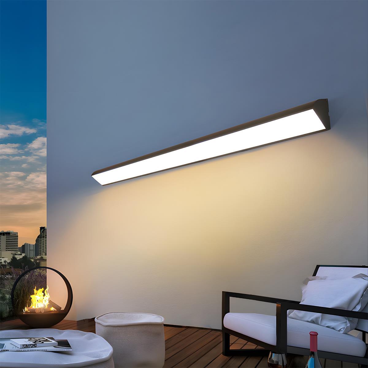 Moderne udendørs væglampe med vandtæt LED-strip Væglampe Tech Butik 90 cm x 8 cm Neutral Hvid
