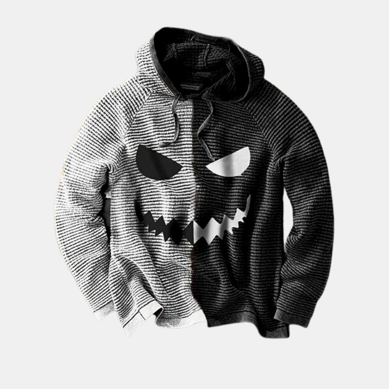 Monster Hættetrøje – Blød Halloween-trøje med Løs Pasform Voksenkostumer Tech Butik Grå S