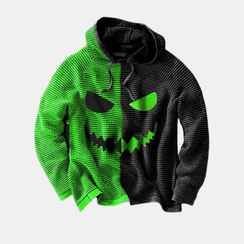 Monster Hættetrøje – Blød Halloween-trøje med Løs Pasform Voksenkostumer Tech Butik Grøn S