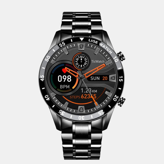 Multifunktionel Smartwatch Med Stilfuldt Design Og Sundhedsovervågning Smartur Tech Butik Sort