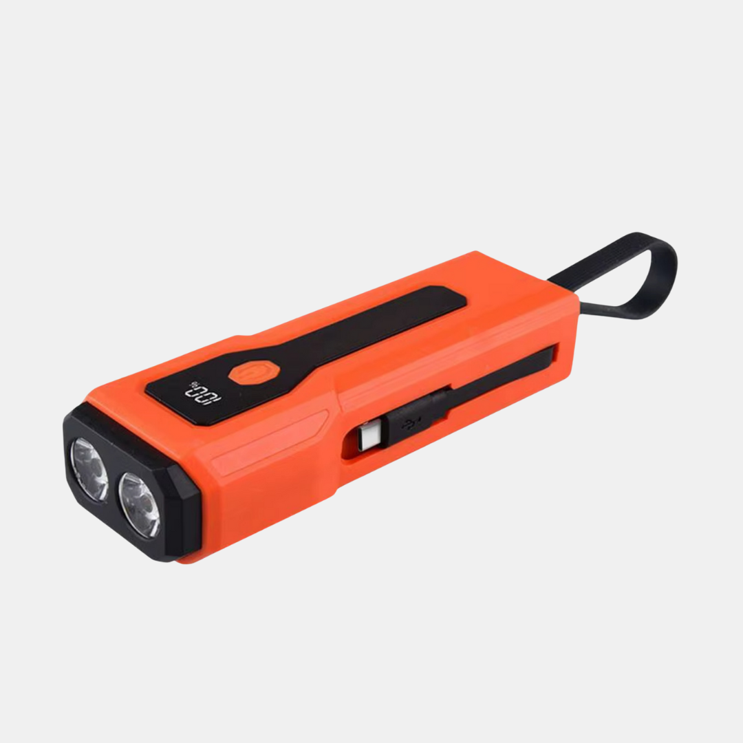Multifunktionel lampe med powerbank – Lys & opladning overalt Belysning Tech Butik Orange
