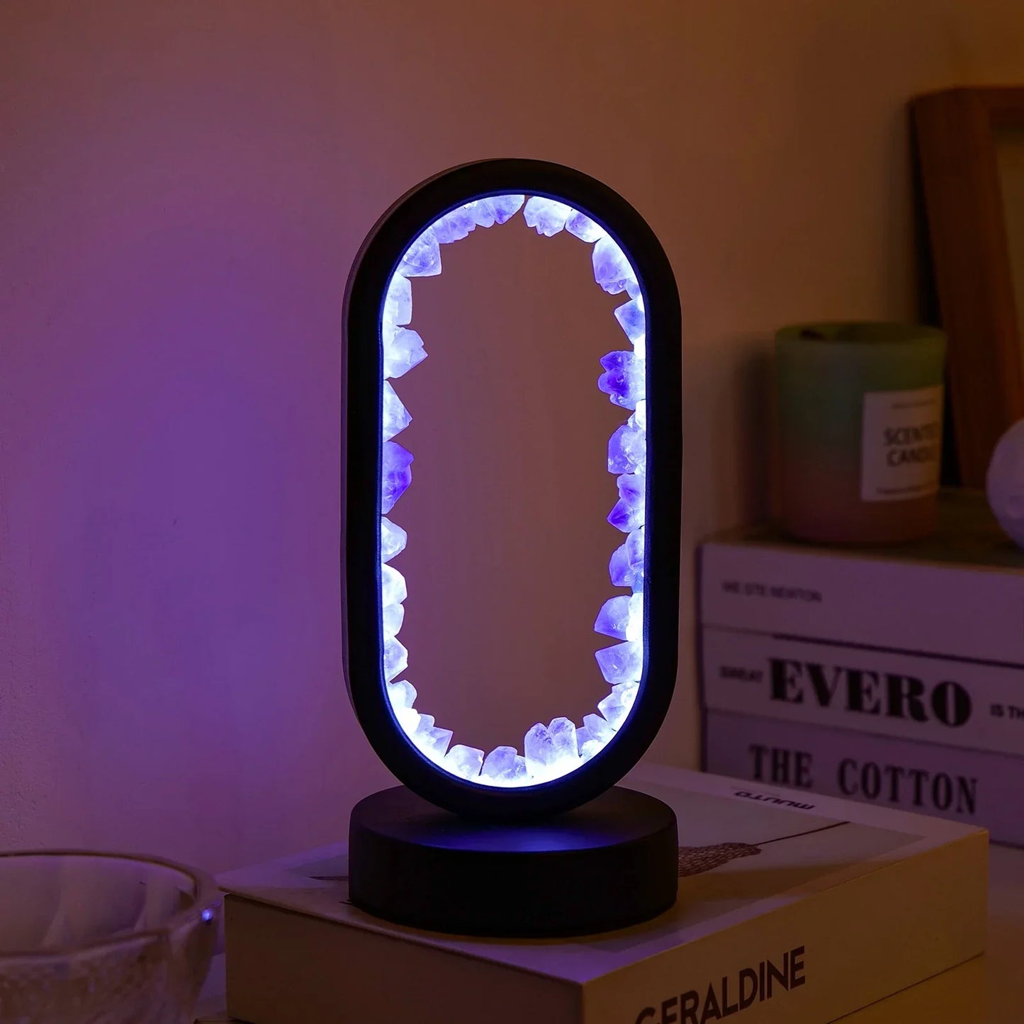 Naturlig Krystallampe med Blødt Stemningslys Bordlamper Tech Butik