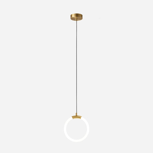 Nordisk Ring Minimalistisk LED-pendellampe til Moderne Rum Hængelamper Tech Butik Stil A Kold hvid