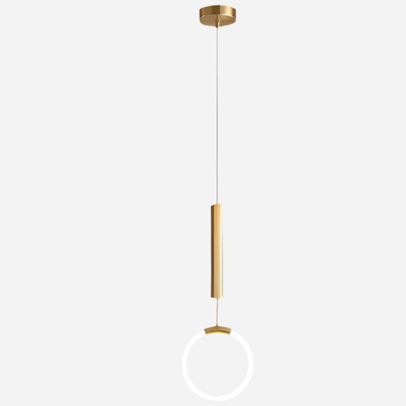 Nordisk Ring Minimalistisk LED-pendellampe til Moderne Rum Hængelamper Tech Butik Stil B Kold hvid
