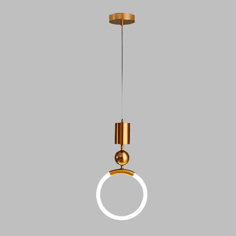 Nordisk Ring Minimalistisk LED-pendellampe til Moderne Rum Hængelamper Tech Butik Stil C Kold hvid