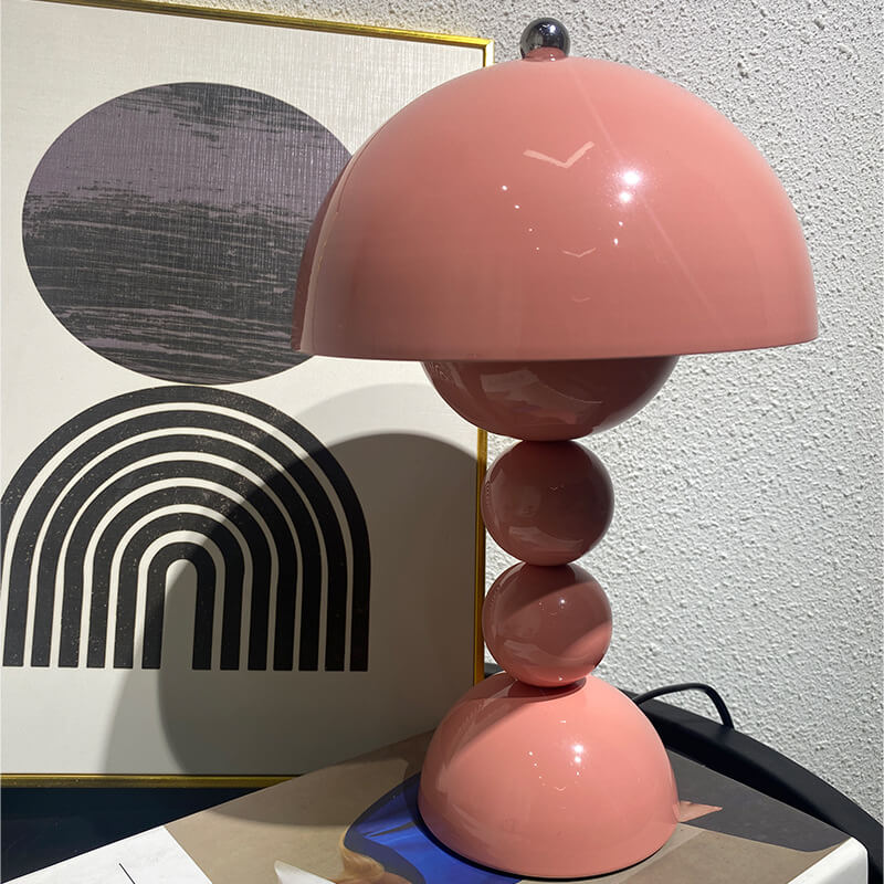 Nordisk Svampebordlampe til Moderne Indretning Bordlamper Tech Butik Lys lyserød