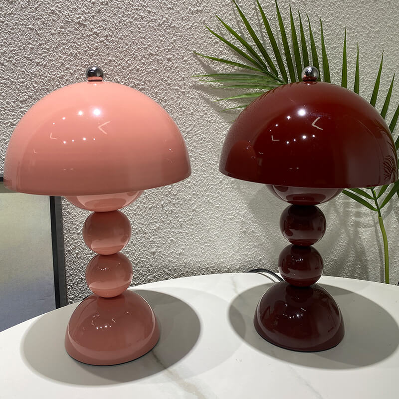Nordisk Svampebordlampe til Moderne Indretning Bordlamper Tech Butik Rødbrun