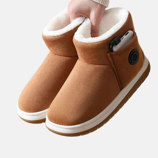 Opvarmede Sko til Vinter – Komfortable og Stilfulde til Indendørs og Udendørs Fodtøj Tech Butik Brun 36-37