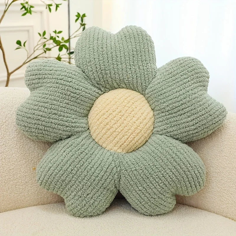 Corduroy Bloom Lounge Pude – Blød Retrokomfort Puder & Puder Tech Butik Blå