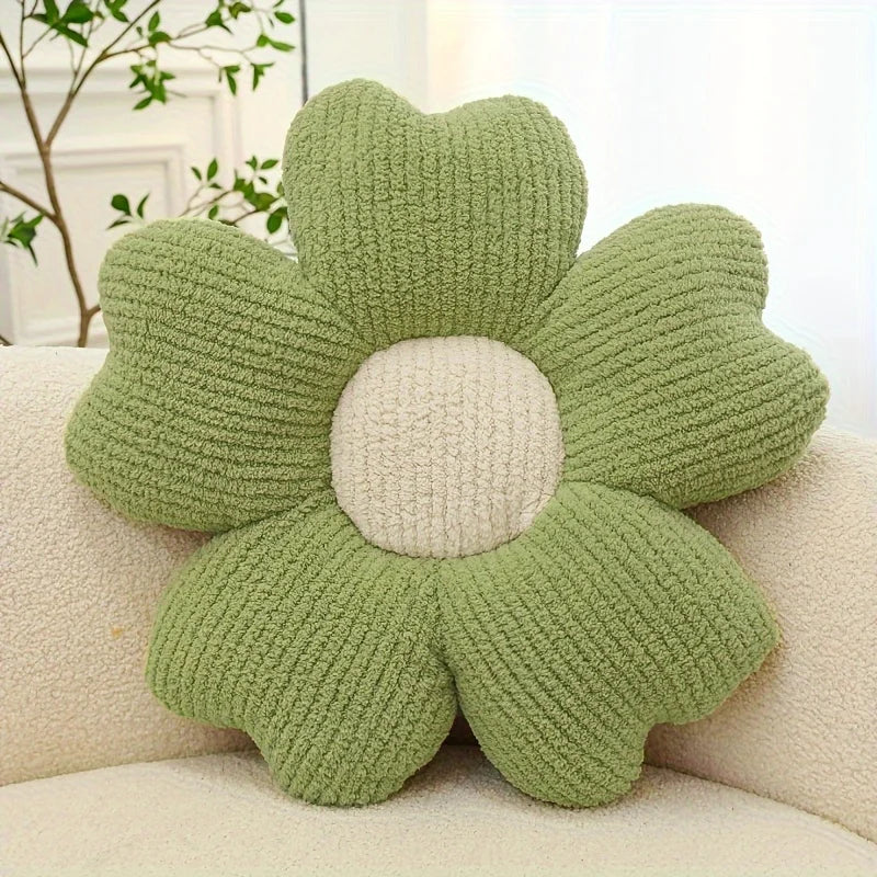 Corduroy Bloom Lounge Pude – Blød Retrokomfort Puder & Puder Tech Butik Grøn