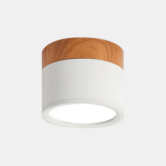 Pink Loftlampe i Flush Mount Design med Trædetalje Belysning Tech Butik Hvid D7cm*H6cm-5W