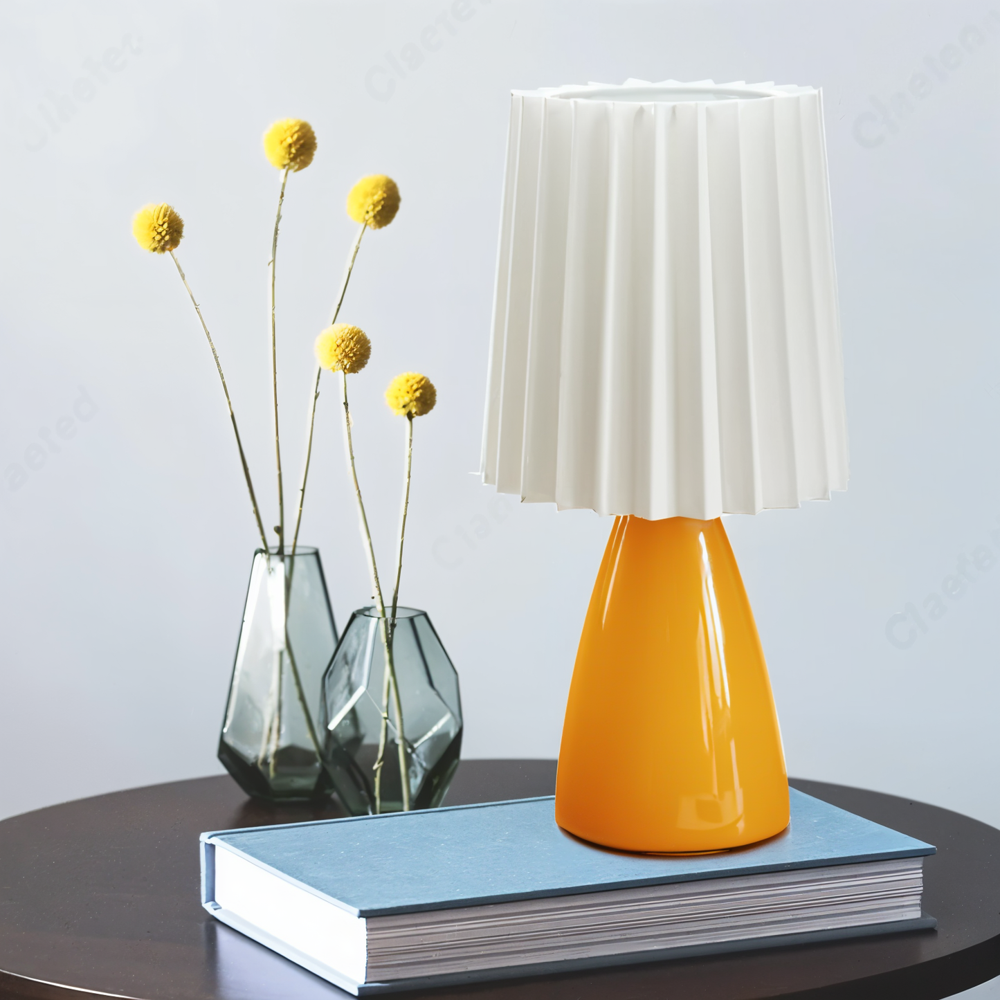 Plisseret LED-bordlampe til stilfuld hjemmebelysning Bordlamper Tech Butik