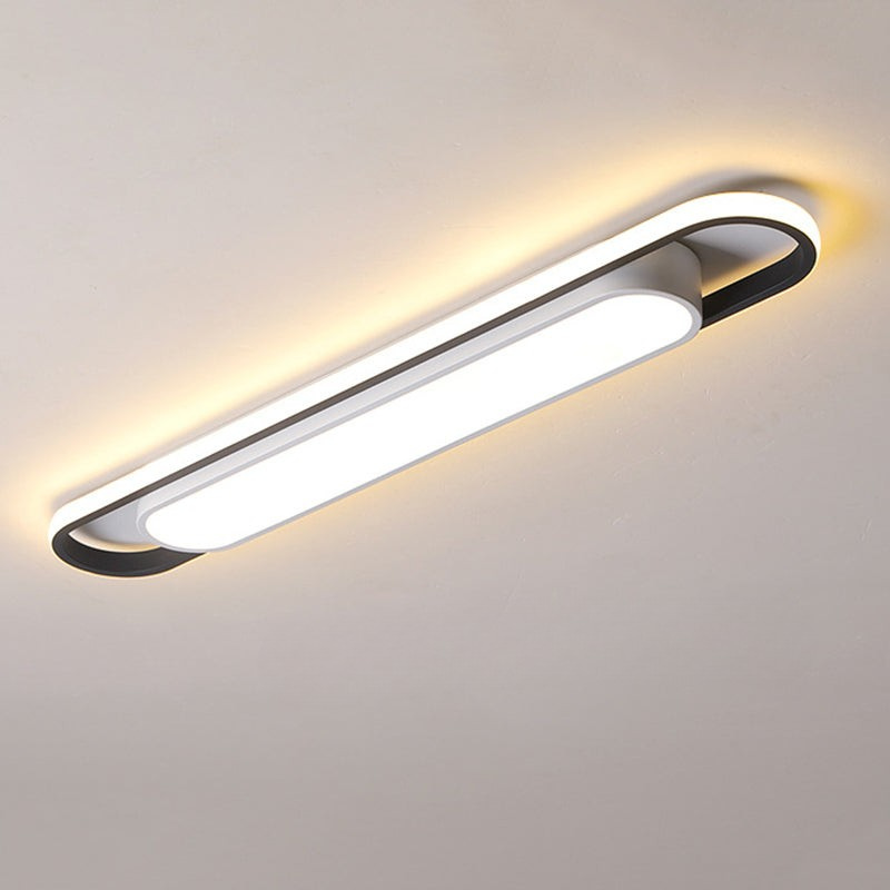 Rektangulær LED Loftlampe til Moderne Rum Loftlamper Tech Butik L40cm 26W Varm hvid uden fjernbetjening