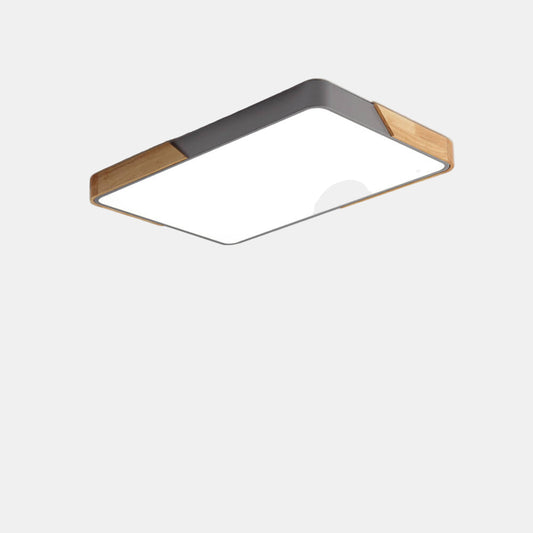 Rektangulær Dæmpbar LED Loftlys til Køkken og Stue – Energibesparende Belysning Flush Mount Lys Tech Butik Rektangel med Fjernbetjening Grå