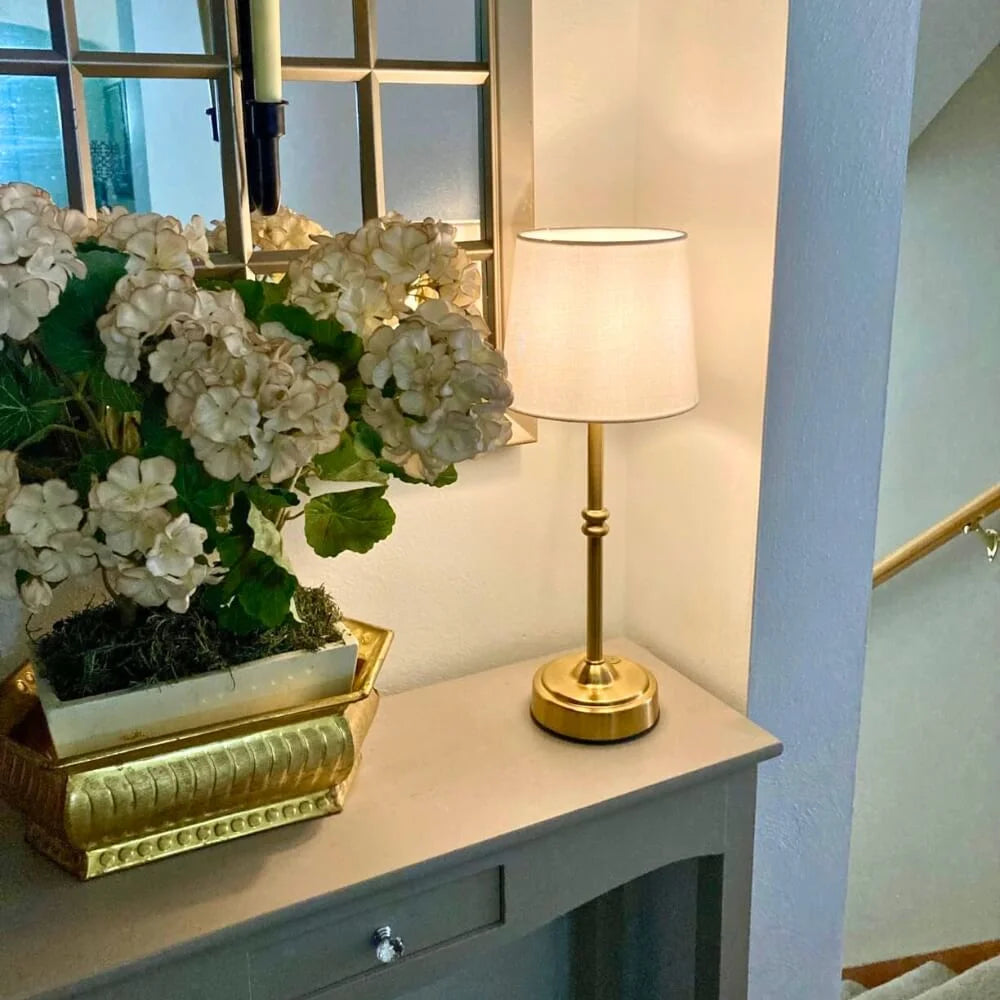 Retro Trådløs Bordlampe med Justerbar Lysstyrke Bærbar LED Belysning til Indendørs & Udendørs Brug Bordlamper Tech Butik