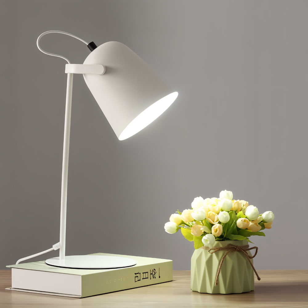 Moderne Drejelig Bordlampe – Øjenvenlig Belysning Bordlamper Tech Butik Hvid