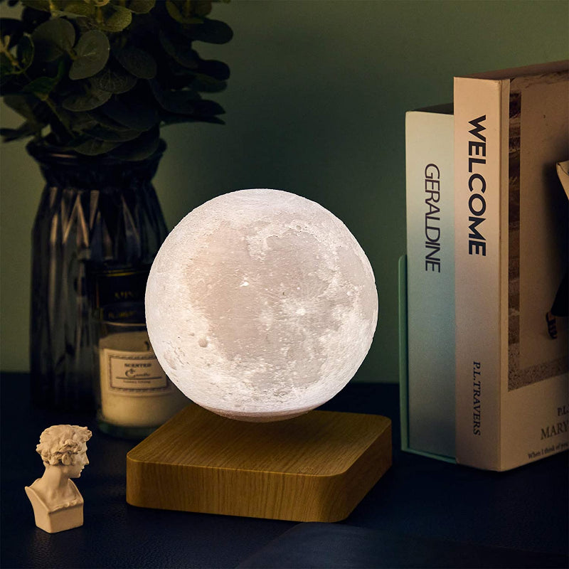 Roterende Magnetisk Levitations Månelampe med 3D Glød Bordlampe Tech Butik Default