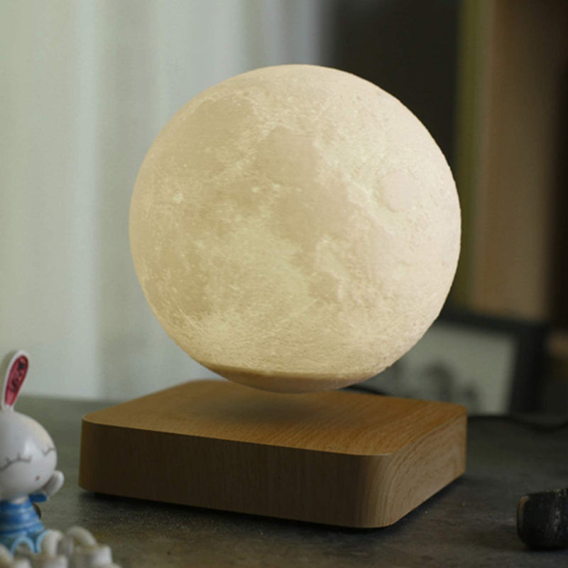 Roterende Magnetisk Levitations Månelampe med 3D Glød Bordlampe Tech Butik