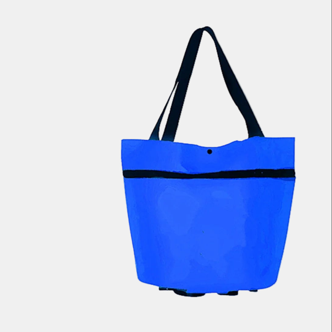 Sammenfoldelig Indkøbspose 30L – Vandtæt og Bæredygtig Taske til Hverdagsbrug Genanvendelige indkøbsposer Tech Butik Blå