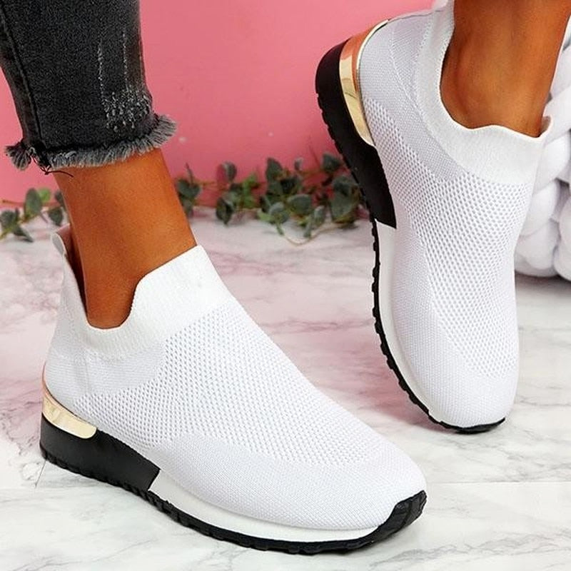 Casual Fleksible Slip-on Sneakers – Strækbar Pasform & åndbart Design Shoes Tech Butik
