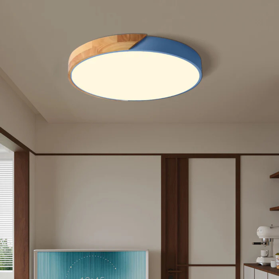 Skandinavisk Træ LED Loftlampe til Moderne Indretning Loftlamper Tech Butik