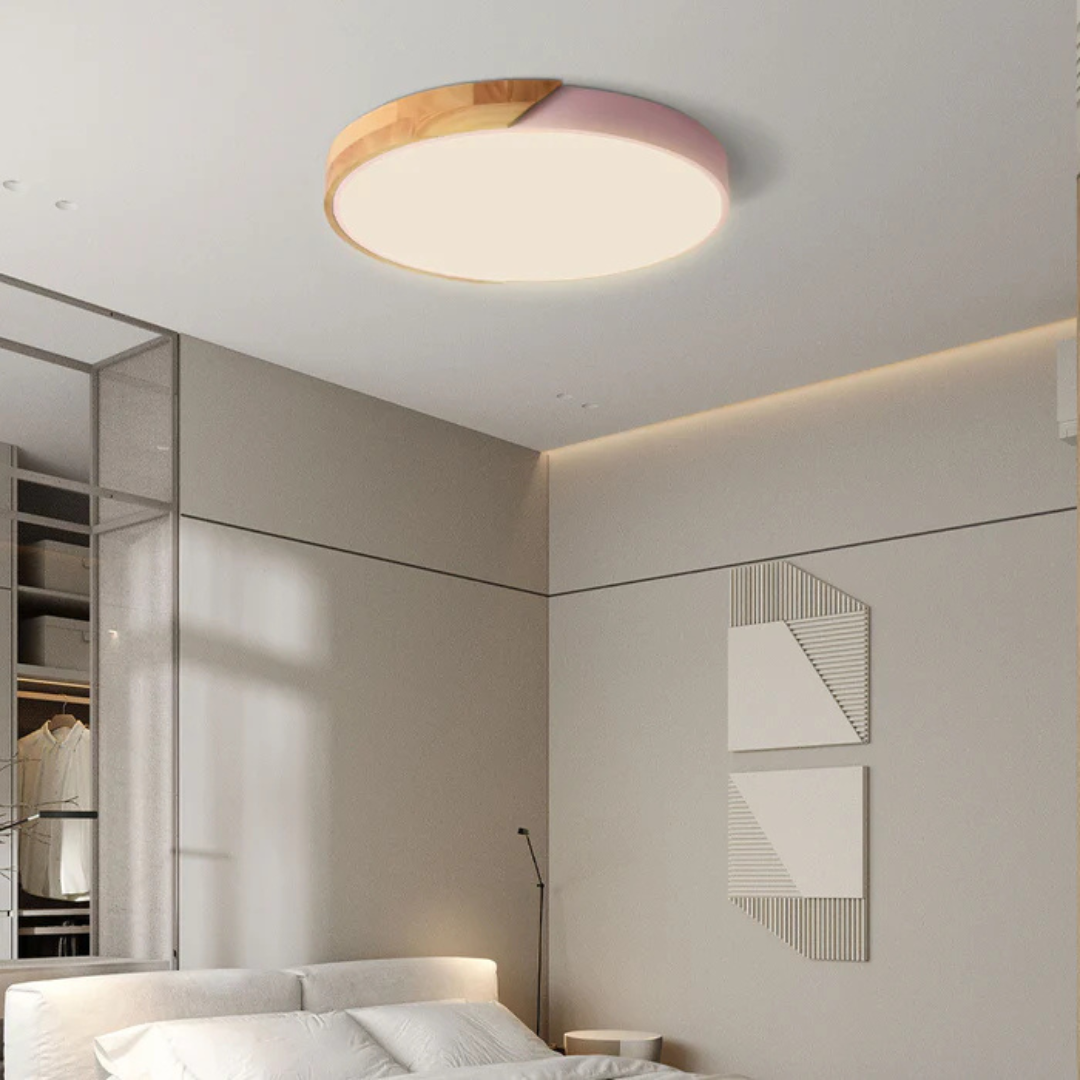 Skandinavisk Træ LED Loftlampe til Moderne Indretning Loftlamper Tech Butik
