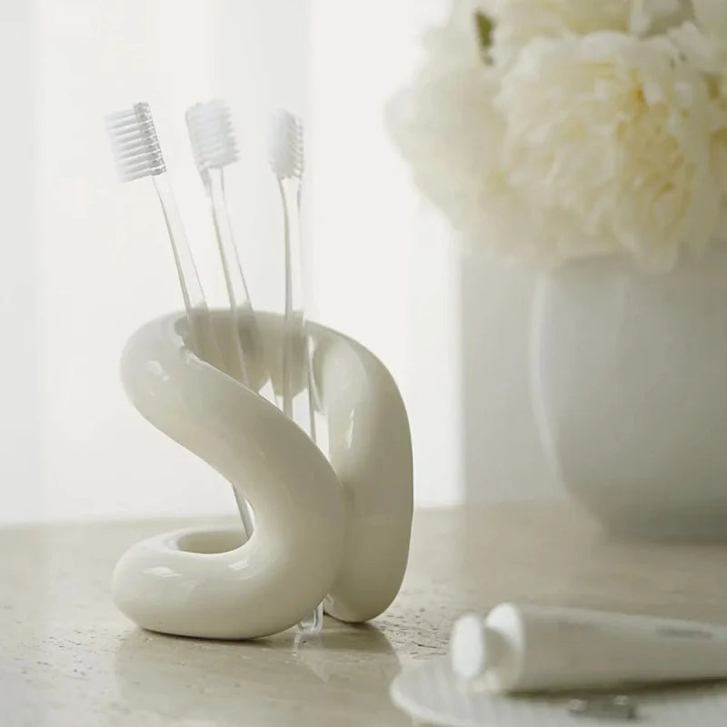 Skulpturel Knudeholder til Badeværelse og Makeupbord Holder Tech Butik