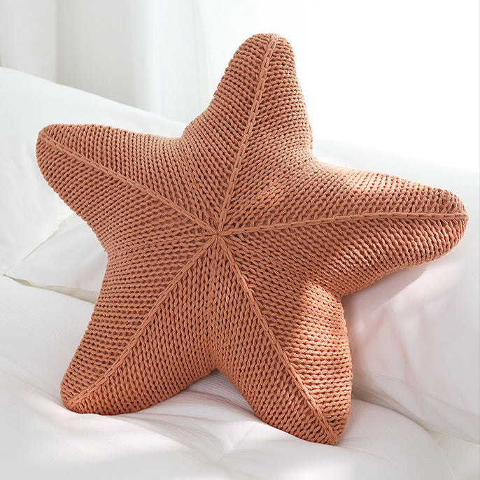 Caspian Starfish Strikket Pude – Kystcharme Dekorative puder Tech Butik
