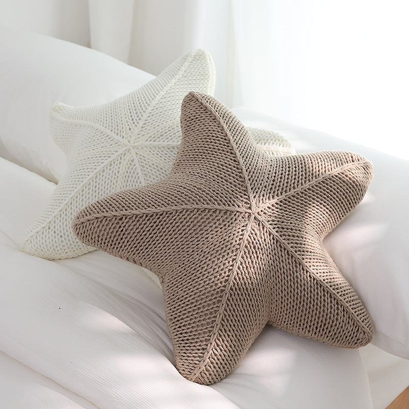 Caspian Starfish Strikket Pude – Kystcharme Dekorative puder Tech Butik