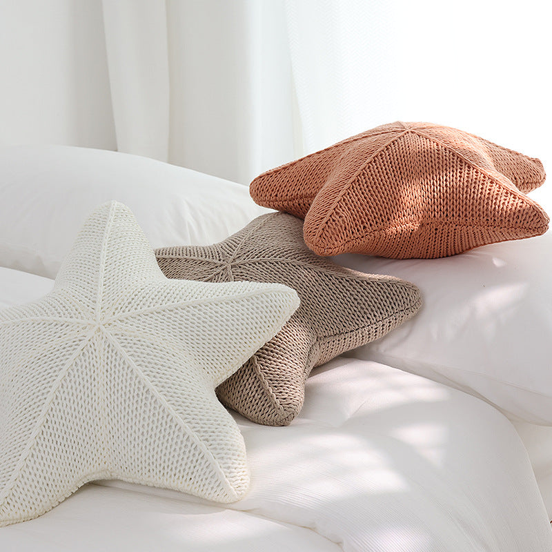 Caspian Starfish Strikket Pude – Kystcharme Dekorative puder Tech Butik