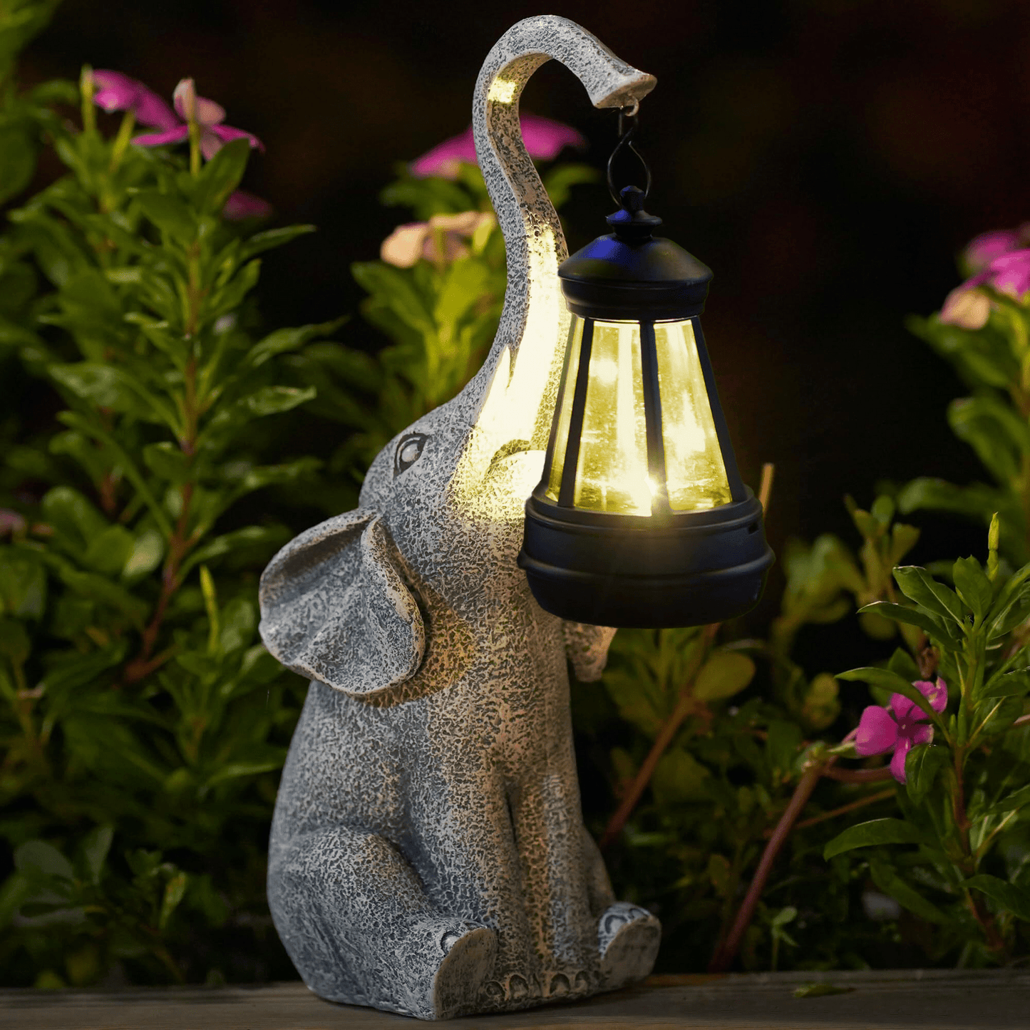 Blidglød Elefant Havelampe til Hyggelig Udendørs Stemning Havelampe Tech Butik Default