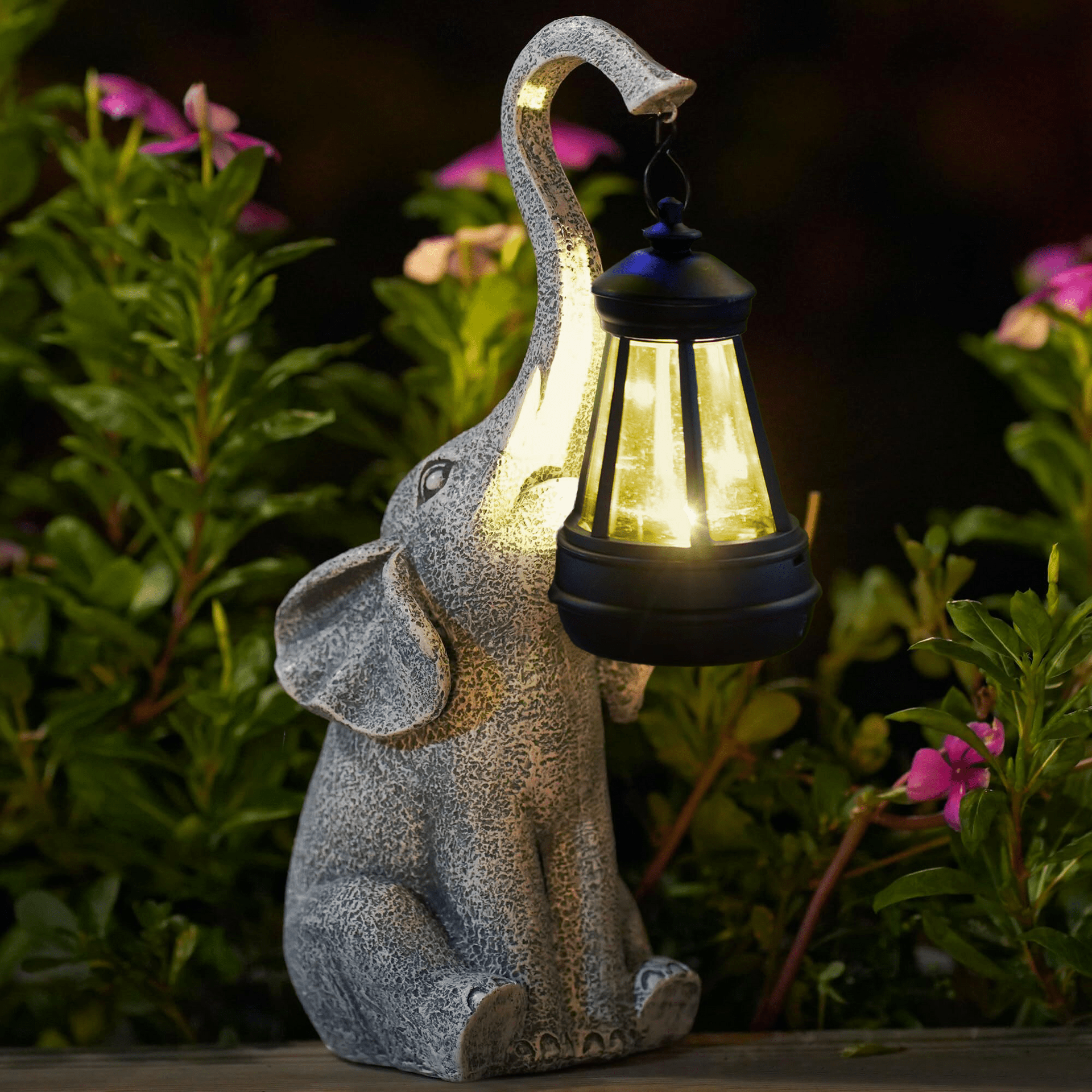 Blidglød Elefant Havelampe til Hyggelig Udendørs Stemning Havelampe Tech Butik Default