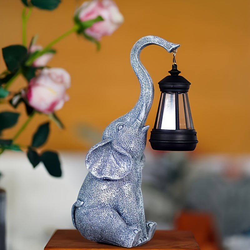 Blidglød Elefant Havelampe til Hyggelig Udendørs Stemning Havelampe Tech Butik