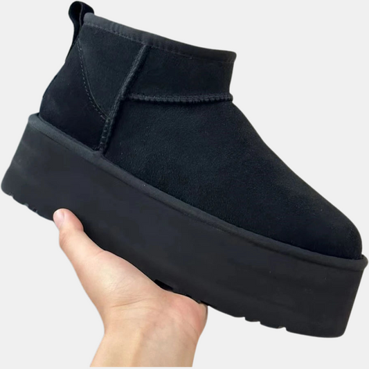 Sorte Ankelstøvler Dame med Hæl – Komfortable Vinterstøvler til Daglig Brug Kvinders Støvler Tech Butik