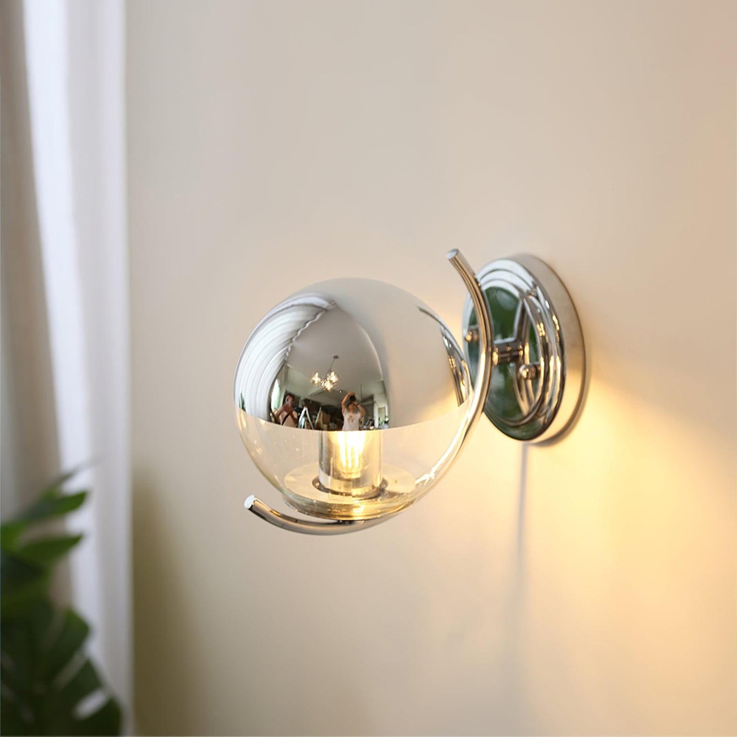 Moderne Glas Væglampe med Minimalistisk Udtryk Væglamper Tech Butik