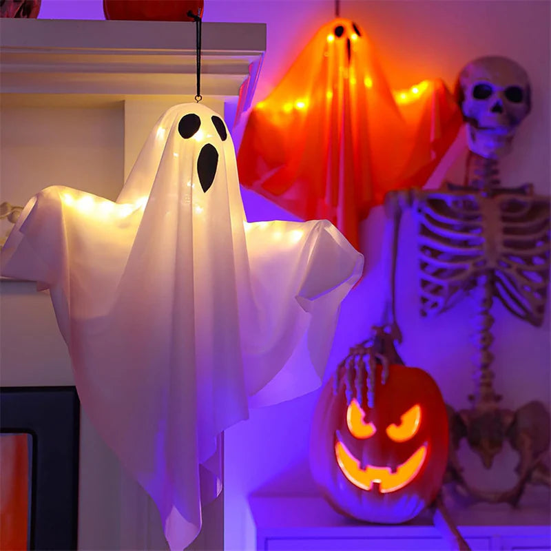 Glødende Svævende Spøgelser – Uhyggelige Halloween-lys til Enhver Plads Halloween Dekorationer Tech Butik