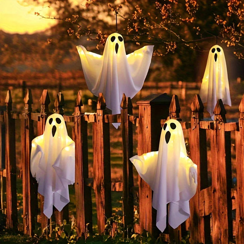 Glødende Svævende Spøgelser – Uhyggelige Halloween-lys til Enhver Plads Halloween Dekorationer Tech Butik