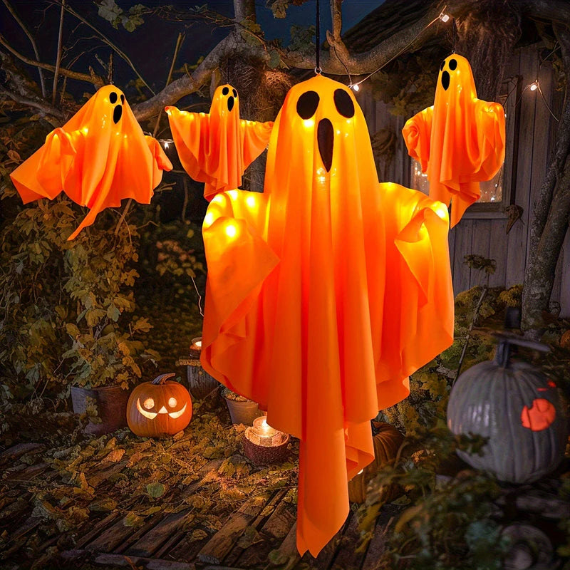 Glødende Svævende Spøgelser – Uhyggelige Halloween-lys til Enhver Plads Halloween Dekorationer Tech Butik