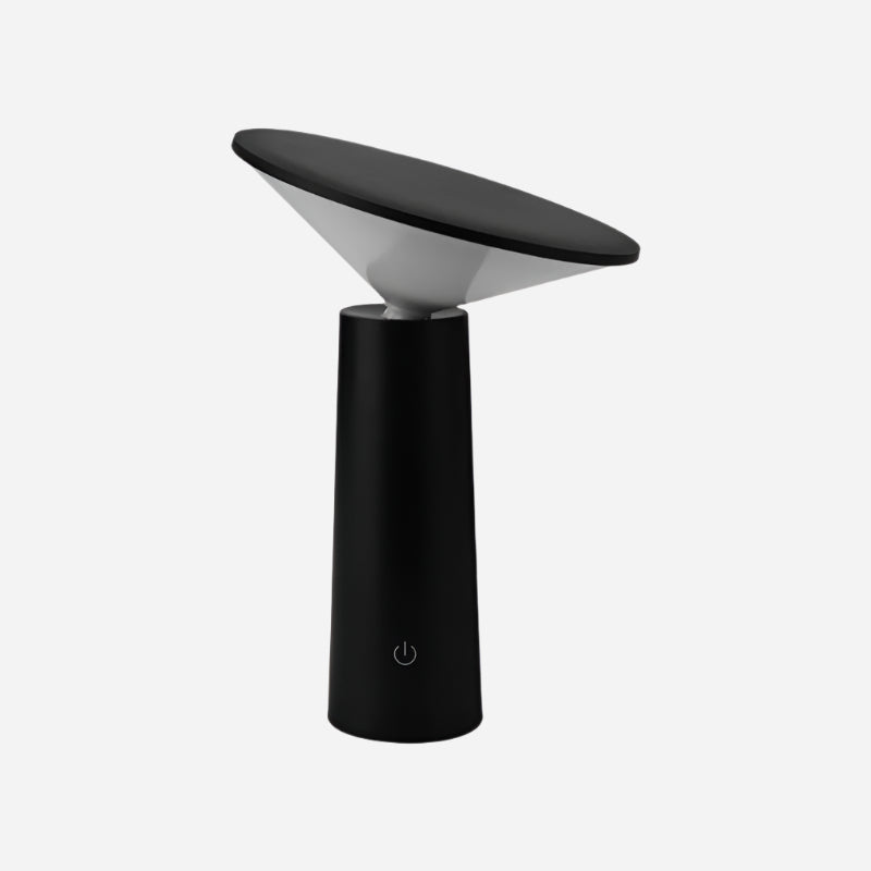 Stilfuld Genopladelig Roterbar LED Bordlampe til Moderne Hjem Bordlamper Tech Butik Sort